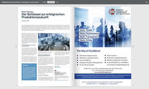 Smart Factory  – Der Schlüssel zur erfolgreichen  Produktionszukunft