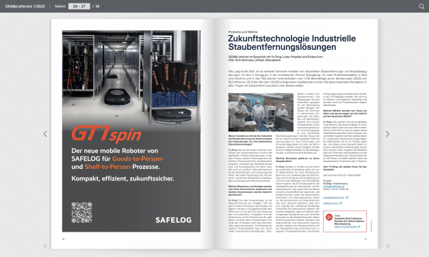Interview mit Yu Ding, Leiter Projekte und Einkauf von  Villo Tech Germany Limited, Oberasbach