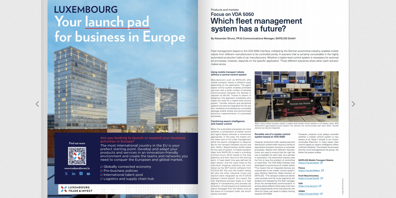 Focus on VDA 5050 Which fleet management system has a future?