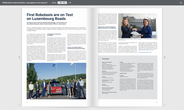 First Robotaxis are on Test on Luxembourg Roads