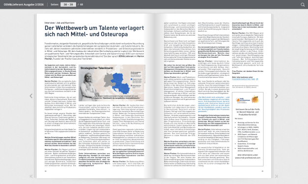 Interview mit Marion Plocher, Founder der Plocher Executive Find GmbH zum Thema „Der Wettbewerb um Talente verlagert sich nach Mittel- und Osteuropa“